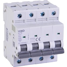 Nacario Viko 6VTB-4C80 Otomatik Sigorta 6ka C Tipi 4 Kutup 80A