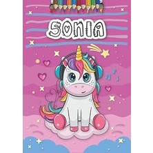 Nacario Sonia: Personalized Coloring Book For Sonia | Theme: Unicorn | Birthday Gift For Girl, Daughter ... | Ages: 4-8 | 25 Unicorn Designs With Name Sonia, Large Size A4 (Ca. 8.5 x 11 Inches)