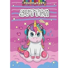 Nacario Sutton: Personalized Coloring Book For Sutton | Theme: Unicorn | Birthday Gift For Girl, Daughter ... | Ages: 4-8 | 25 Unicorn Designs With Name Sutton, Large Size A4 (Ca. 8.5 x 11 Inches)