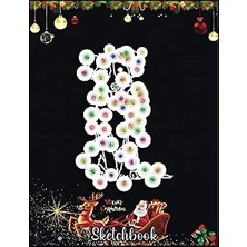 Nacario Christmas Sketch Book: Border Collie Santa Christmas Tree Lights Xmas Gifts, 120 Pages Help You Design Your Ideas Size 8.5 x 11 Inches