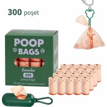 Nacario Lavantalı Köpek Dışkı Poşeti – 300 Adet / 20 Rulo, Ekstra Kalın & Dayanıklı, Sızdırmaz, Çevre Dostu (Turuncu)