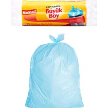 Nacario Koroplast Büyük Boy Çöp Poşeti 10'lu 65X80 Cm, Sızdırmaz ve Yırtılmaz, Ekonomik Büyük Boy Çöp Torbası, Geri Dönüştürülebilir Atık Torbası, Doğa Dostu, Sürdürülebilir, Güçlü ve Dayanıklı Çöp Poşeti