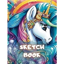 Nacario Sketchbook: Drawing And Painting Notebook With Unicorns, (Size 8.5 x 11) 120 Pages (For Kids)