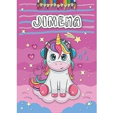 Nacario Jimena: Personalized Coloring Book For Jimena | Theme: Unicorn | Birthday Gift For Girl, Daughter ... | Ages: 4-8 | 25 Unicorn Designs With Name Jimena, Large Size A4 (Ca. 8.5 x 11 Inches)