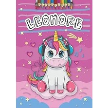 Nacario Leonore: Livre De Coloriage Personnalisé Pour Leonore | Licorne | Cadeau D'anniversaire Pour Fille ... | 4 À 8 Ans | 25 Motifs De Licorne Avec Le Prénom Leonore, Grand Format A4 (21 x 29.7 Cm)