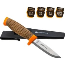 Nacario Rox Camping 0321 Bushcraft Plus Paslanmaz Çelik Kamp Bıçağı (Turuncu)
