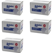 Nacario Dolphin Kilitli Şeffaf Buzdolabı Kilitli Saklama Poşeti Torba - 11X14 Cm. - 1000 Adetlik 5 Kutu