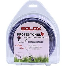 Nacario Solax 1lb Misina Motorlu Tırpan Misinası Metal Alaşımlı Misina Ipi Teli 3.3 mm 43 Metre