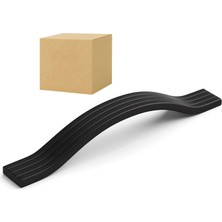 Nacario Akasya Siyah 10LU Set 160 mm Çizgili Metal Mobilya Kulpu Çizgili Model Dayanıklı Uzun Ömürlü Modern
