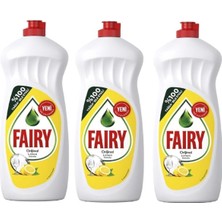 Nacario Fairy Fairy Sıvı Bulaşık Deterjanı Limon 650 ml x 3 Adet