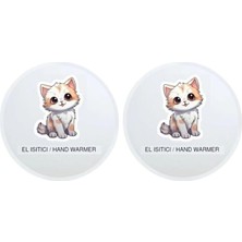 Nacario Sia Sevimli Kedi Cep Sobasi,el Isitici,2 Adet Sicak Su Torbasi Pvc 9cm