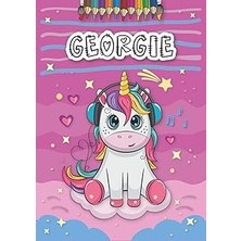 Nacario Georgie: Personalized Coloring Book For Georgie | Theme: Unicorn | Birthday Gift For Girl, Daughter ... | Ages: 4-8 | 25 Unicorn Designs With Name Georgie, Large Size A4 (Ca. 8.5 x 11 Inches)