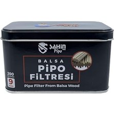 Nacario Şahin Pipo 9mm Balsa Ağacı Pipo Filtresi - 200 Adet Ekonomik Paket
