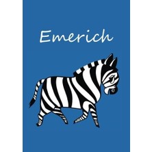 Nacario Emerich: Individualisiertes Malbuch / Notizbuch / Tagebuch - Zebra - A4 - Blanko