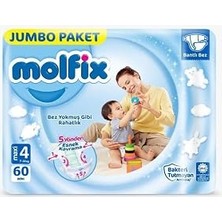 Nacario Molfix 3D Bebek Bezi Maxi 4 Beden, Fırsat Paketi 60 Adet