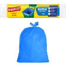 Nacario Koroplast Güçlü Battal Boy Çöp Poşeti 7'li 72X95CM Sızdırmaz Yırtılmaz Battal Boy Çöp Torbası, Geri Dönüştürülebilir Atık Torbası, Restoran, Kafe, Ofis-Işyeri, Ev-Mutfak Için Güçlü Çöp Poşeti