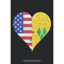 Nacario Planner: American Saint Vincentian Flag United Heart Jigsaw Puzzle Flags Of America St Vincent And The Grenadines
