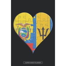 Nacario Planner: Ecuadorian Barbadian Flag United Heart Jigsaw Puzzle Flags Of Ecuador Barbados