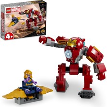 Nacario LEGO Marvel Iron Man Hulkbuster Thanos’a Karşı 76263 – 4 Yaş ve Üzeri Çocuklar Için Süper Kahraman Hediyesi Fikri, Iron Man ve Uçağıyla Thanos Minifigürleri Içeren Oyuncak Yapım Seti (66 Parça)