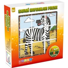 Nacario Küpss Safari Hayvanları 3D Puzzle - 9 Küp 6 Yapboz