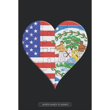Nacario Planner: American Belizean Flag United Heart Jigsaw Puzzle Flags Of America Belize