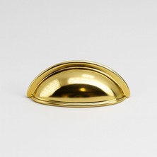 Nacario Çanak Kulp 64 mm Gold Altın Renk Metal Mobilya Çekmece Dolap Kapak Kulpu Modern Mutfak Kulpları