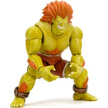 Nacario Jada Street Fighter Iı Blanka Deluxe Aksiyon Figürü - 1:12 Ölçekli, Yüksek Mafsallı, Değiştirilebilir Eller ve Baş, Elektrikli Gök Gürültüsü Aksesuarı - 7" Boyunda, Video Oyunu Koleksiyonluk