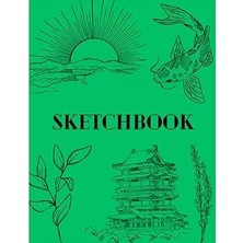 Nacario Independently Published Green Cover Plain Sketchbook