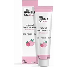 Nacario The Humble Co. Toothpaste Kids Strawberry 75 ml Çocuklar Için Çilek Aromalı Doğal Diş Macunu 75 Ml, Tatlı Çilek Aromalı Diş Macunu - Nazik, Güvenli ve Etkili