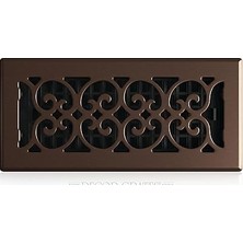 Nacario Decor Grates 4-Inç 10 Inç Kaydırma Floor Register, Kahverengi, SPH410-RB