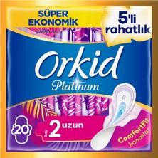 Nacario Orkid Platinum Hijyenik Ped Uzun Süper Ekonomik Paket (1 x 20 Adet)