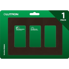 Nacario Lutron Claro 3 Gang Dekoratör/rocker Duvar Plakası, Parlak, Kahverengi (1'li Paket) | Cw-3-Br