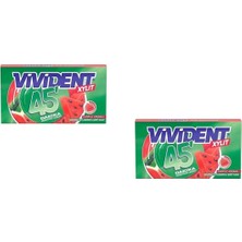 Nacario Vivident 45 Dakika Karpuz Aromalı Şekersiz-Tatlandırıcılı Şerit Sakız 26G (2 Adet)
