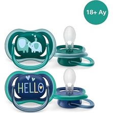 Nacario Philips Avent Ultra Air Emzik, 18 Ay+, Erkek Bebekler Için, 2’li Paket, Ortodontik Silikon, Geniş Hava Delikli, Mikrodalga Sterilize Edilebilir, Bpa Içermez, SCF349/18