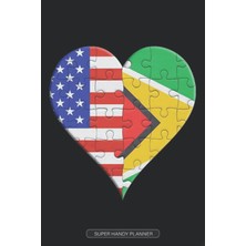 Nacario Planner: American Guyanese Flag United Heart Jigsaw Puzzle Flags Of America Guyana