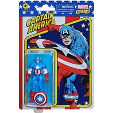 Nacario Marvel Legends Retro 3.75 Inç Captain America Aksiyon Figürü