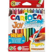 Nacario Carioca Joy Süper Yıkanabilir Keçeli Boya Kalemi 24'lü