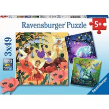 Nacario Ravensburger 51816 Büyülü Karakterler Puzzle, 3X49 Parça