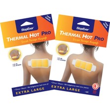 Nacario Stopever Thermal Hot Pro Sıcak Terapi Kuşağı - 2'li Paket | Bel, Boyun, Omuz Kas Ağrılarına Karşı 8 Saat Etkili Isı Bandı | Hava ile Aktifleşen Doğal Isı | Bel, Boyun, Omuz Için Ekstra Geniş Boyut