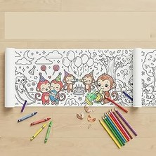 Nacario Boyama Kağıdı Punch Maymun Rulo 4 Metre Uzunluk 45 cm Genişlik