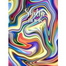 Nacario Sketch Book: Large Notebook For Doodling, Sketches Or Drawing: 100 Pages, 8.25" x 11". Marble Background Cover Sketchbook Blank Paper Drawing Journal