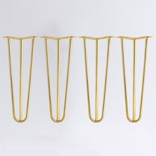 Nacario Martı Gold Altın 4'lü Set Metal Sehpa Masa Ayağı 41 cm Tekli Mobilya Destek Yükseltici Ayak Modeli