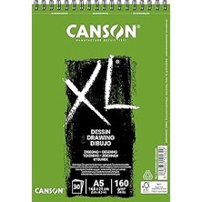 Nacario Canson Xl Draw Eskiz ve Resim Defteri, Spiralli, 30 Sayfa, A5, 160G