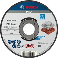 Nacario Bosch - 115 * 3, 0 mm Standard Seri Düz Taş Kesme Diski (Taş)