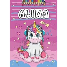 Nacario Alima: Livre De Coloriage Personnalisé Pour Alima | Licorne | Cadeau D'anniversaire Pour Fille ... | 4 À 8 Ans | 25 Motifs De Licorne Avec Le Prénom ... Format A4 (21 x 29.7 Cm) (French Edition)