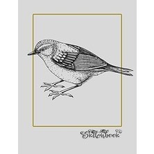 Nacario Sketchbook: Bird Sketch, Large 8.5" x 11", 110 Pages, Perfect For Everyone, Crayons, Pencils, Drawing And Sketching