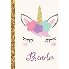 Nacario Brenda: Brenda Unicorn Personalized Black Paper Sketchbook For Girls And Kids To Drawing And Sketching Doodle Taking Note Marble Size 8.5 x 11
