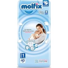 Nacario Molfix Yenidoğan 1 Beden Bebek Bezi (1 x 40 Adet)