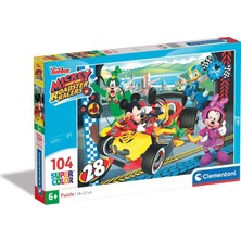 Nacario Clementoni Disney Junior Mickey And The Roadster Racers 104 Parça Supercolor Puzzle
