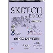Nacario Zigana B5 Spiralli Eskiz Defteri - 50 Yp, 120 gr Çizim Bloknotu, Sanat Defteri